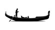 © Humairoh - Silhouette of gondolier rowing boat, Venice river travel