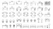© MDMAHAMUDUL HASAN - Office furniture vector icons from top view
