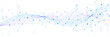 © Alfan Subekti - Colorful plexus or connecting dots lines with wavy lines on white background. Design for connection technology, science, medicine and health care concept. Vector