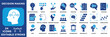 © BAMBANG G - Decision making icon set featuring  decision, judgment, assessment, optimization, forecasting, risk and governance. vector