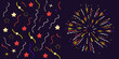 © Rathindranath - Colorful fireworks stars and confetti celebrating a festive occasion