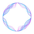 © Accountanz - Colorful abstract wave circle on white background. Music circle wave. Sound beat ripples emit waves flux. Music spectrum neon lines