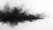 © miss irine - Abstract black paint splash on white canvas creates dark cloud effect. Energetic brushstrokes and ink splatters form moody texture. Monochrome design evokes drama motion chaos power.