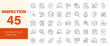 © Dear Lala - Inspection icon set. Editable line icons. Vector illustration.