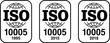 © MdShahin - Three Black and White ISO 10005 Standard Logos with Different Years ISO 10005 certification