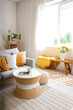 © Pixel-Shot - Interior of modern light living room with sofa and table