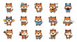 © MASJAB - Cartoon Cat Musicians Vector Set