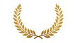 © AnnovaGraphics - Golden laurel wreath symbolizing achievement, victory, and honor on a clean white background