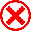 © Shafin - Red circle with a black x inside prohibition symbol on transparent background