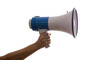 © MDFarid - A hand holding a megaphone isolated on transparent background