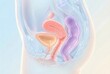 © Christian - Medical illustration of woman pelvic anatomy in side view