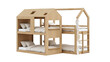 © andreas - Wooden Bunk Bed with House-Shaped Frame