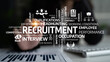 © InfiniteFlow - Engaging concept representing recruitment themes in human resource management, focusing on key elements like interviews, qualifications, and performance assessment. Tessel