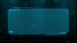 © marruu - Blue futuristic interface element data screen. Abstract digital hud for technology presentation background and graphic display.