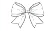 © Treesukhon - Gift bow outline thin style isolated on white background