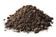 © Scenic Vault  - A pile of dark brown soil or dirt texture background for gardening or landscaping projects isolated on transparent background