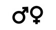 © Mira - Male and Female Gender Symbols Side by Side, Representing Equality and Relationships