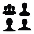 © Atique0125 - Diverse user profile and group silhouette icons for digital interfaces and avatar placeholders