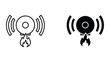 © Jahidul - Speaker icon with fire representing loud sound