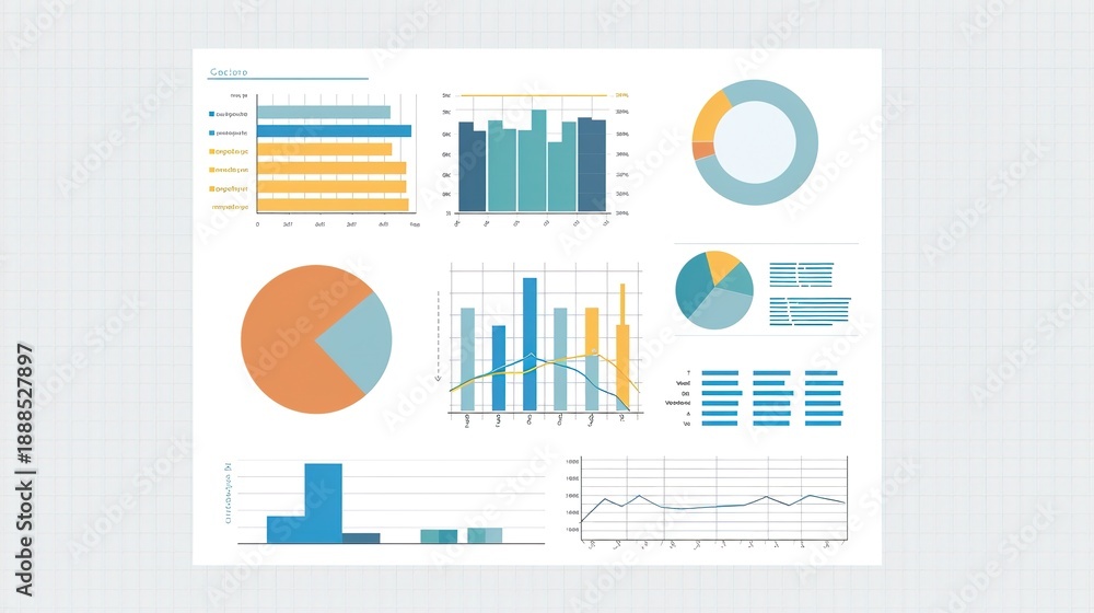 Professional PowerPoint Chart Slide Template with Pre-Divided Central ...
