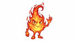 © Achraf - Fiery Character with Attitude: A Cartoon Flame Personified.