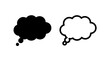 © MdDelowar - Thought Cloud Icon Set: Black and White Symbols Representing Ideas, Thoughts, and Communication