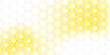© Abd - Futuristic yellow hexagonal pattern, seamless honeycomb grid, glowing cyan centers inside each hexagon, neon blue outlines. Eps10