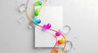 © Graphics Thunder - Vibrant colorful hearts and bubbles on white background