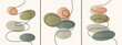 © icons gate - Vibrant abstract poster with organic shapes and fluid wavy lines and flowing blobs shapes in earthy tones, creating modern minimal posters with calm flow for creative wall art