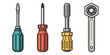 © Sarmad - Colorful Screwdrivers and Wrench Tools Illustration
