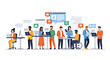 © Kaito - Diverse group of professionals collaborating and working together in a modern environment