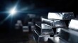 © Nuttawut - Tangible asset silver bullion concept Stack of silver bullion bars with dramatic light, precious metal investment and commodity trading concept