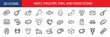 © IconNest - Meat Poultry Fish And Eggs Thin Line Icon Set