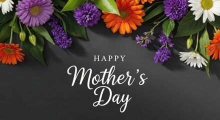 Happy mother's day wishes with beautiful flowers and greeting