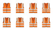 © Alienmarsh - Collection of Orange Safety Vests with Reflective Stripes