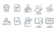 © Shery  - Set of 10 Professional Notary Services Icons Featuring Notary Seal, Document Notarization, Notary Public, Witness Signature, Rubber Stamp, Gavel, Certified Copy, Sworn Statement, and Commission.