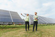© Serhii - Engineers inspecting solar panels for renewable energy efficiency