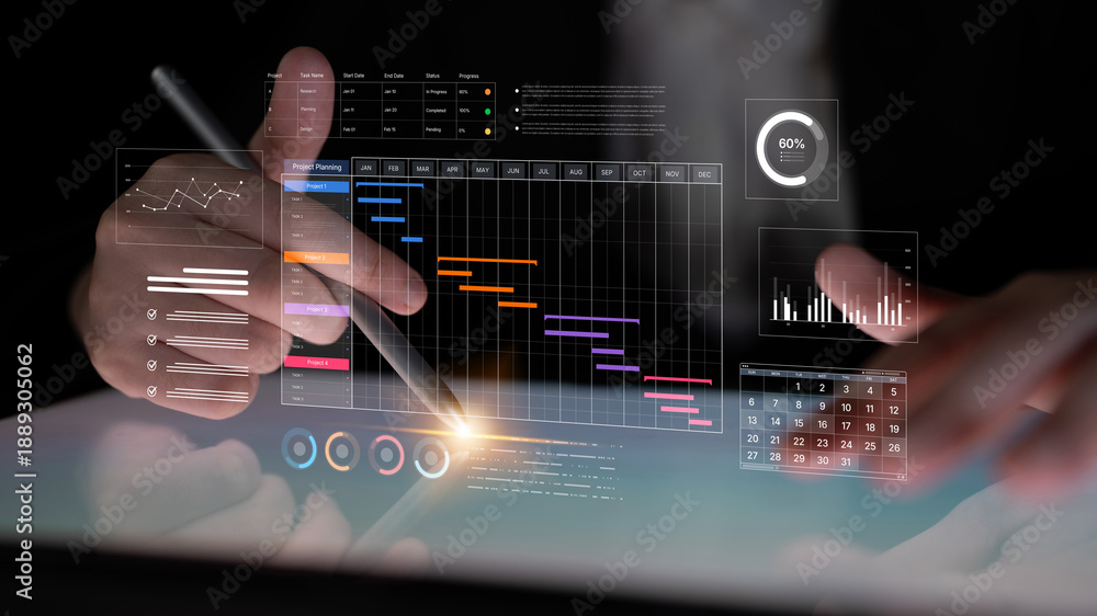 A project management dashboard for business. The interface features a ...