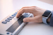 © rungnapha - Person using Braille display device, showcasing technology designed for accessibility and communication. hand interacts with tactile interface