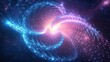 © btiger - Vivid glowing cosmic vortex swirling with blue and pink sparkling lights in a dynamic galactic space environment