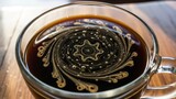 Coffee swirling liquid design