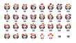 © Clovernand - Cartoon Skull Icons with Growing Mushrooms on Dark Background Representing Progress and Varying Quantities