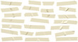 © RASHADA - Collection of various sticky tape pieces on white background