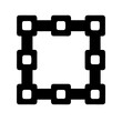 © Sharif - Black Square Frame with Connected Smaller Squares Creating Inner Square