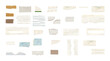 © Nexira - torn blank pages with uneven texture edges. set of ripped white paper sheets