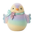 © Luminara - Cute colorful plush bird home interior soft toy cheerful vibe isolated on transparent background
