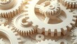 © gilz_r - Mechanical Gears Interlocking System, Ivory White