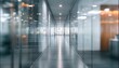 © hao - Blurred office hallway with glass walls and neutral colors creates a sense of space. Professional photos for backgrounds for text, banners, posters, and web displays. High quality. High quality
