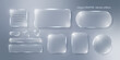 © Tati Star - A set of frames with glass effects with shining edges and highlights. White, translucent geometric shapes, heart shape, stars. Designing UI UX elements for websites and user interfaces.