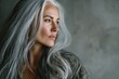 © doomu - Silver-haired Person Poses in a Natural Light Setting With a Textured Background and a Focused Expression While Looking to the Side